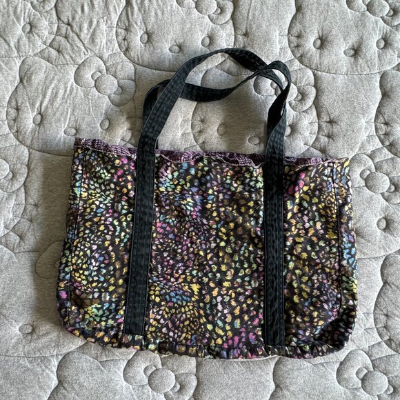 VOLCOM Reversible Oversized Canvas Tote Bag 24" Travel Weekend Beach Bag - Picture 6 of 11